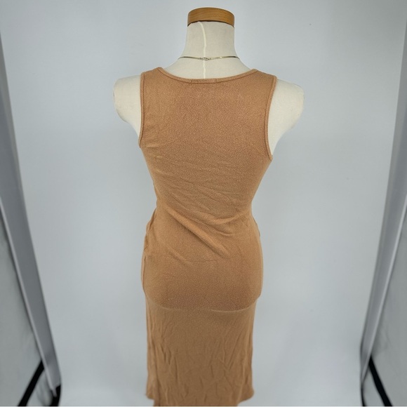 LNA REVOLVE Jonas Twist Front Camel Organic Modern MIDI Dress - Picture 5 of 6